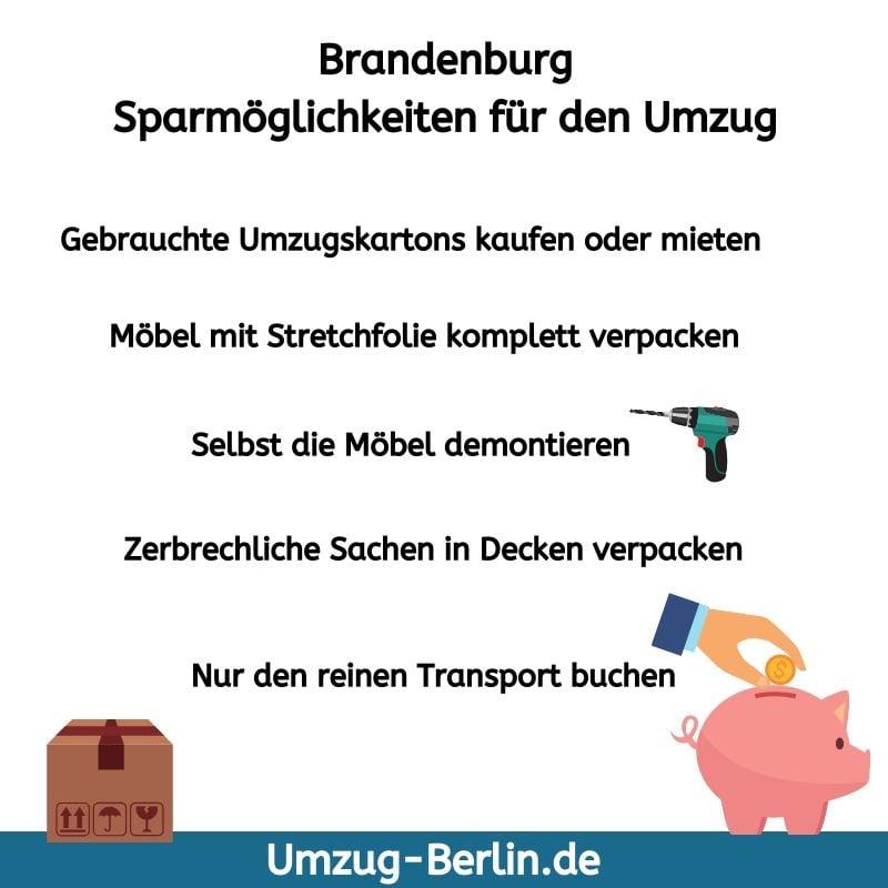 Brandenburg: Sparmöglichkeiten für den Umzug
