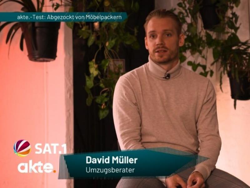 David Müller von umzug-berlin.de bei Sat1 Umzugsexperte David Mueller