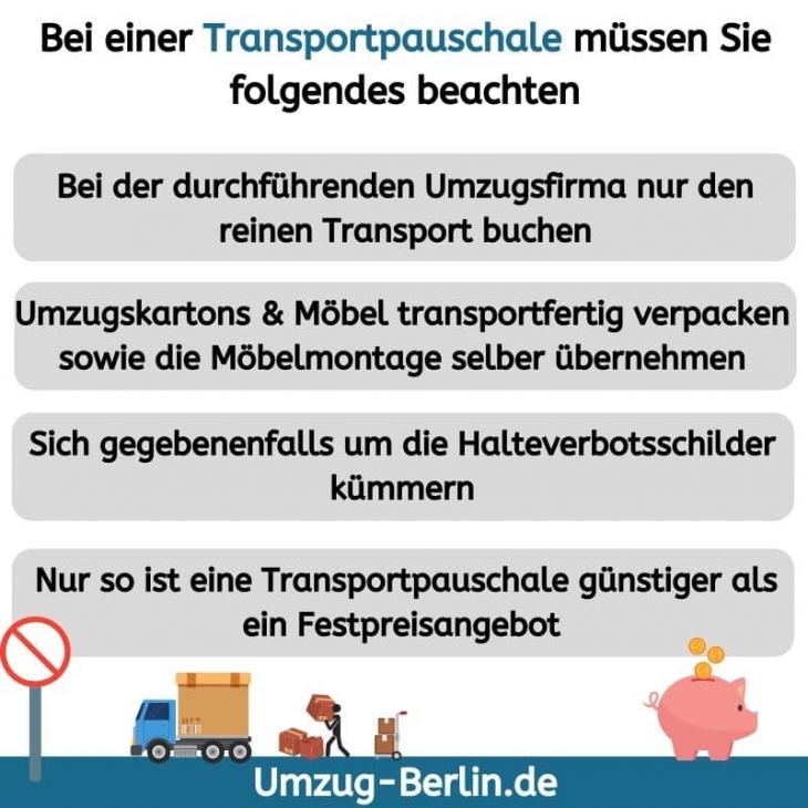 Bei einer Transportpauschale müssen Sie folgende Dinge beachten Bei einer Transportpauschale müssen Sie folgende Dinge beachten