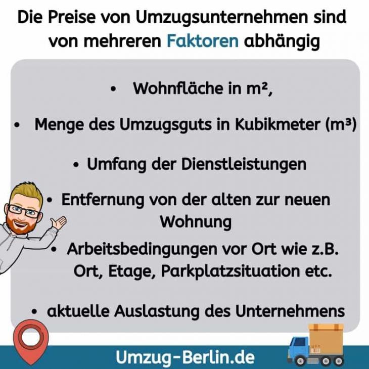 So berechnet ein Umzugsunternehmen die Preise